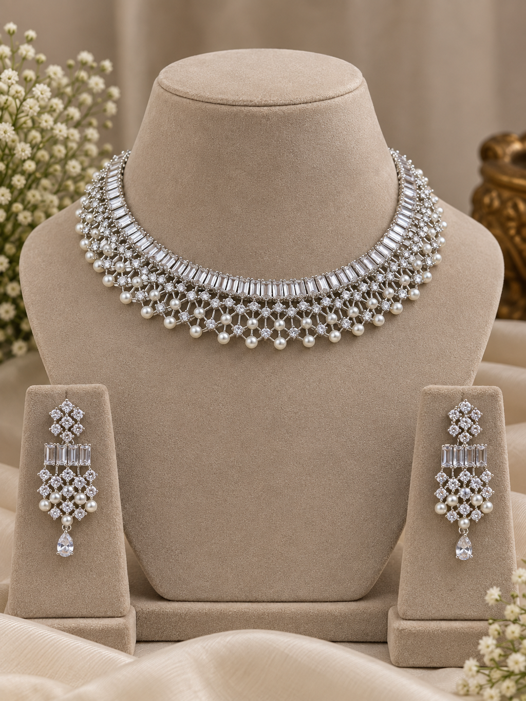 Evara Pearl Choker Set