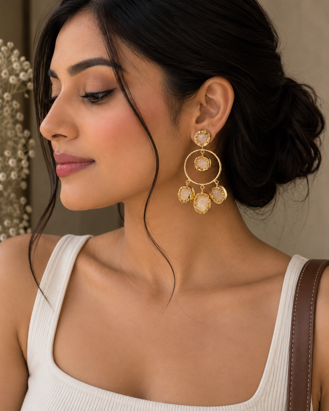 Elowen Crystal Drop Earrings