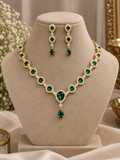 Eshani Emerald Drop Necklace Set