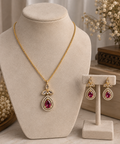 Yashvi Ruby Drop Necklace Set