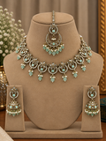 Reya Mint Jhumka Choker Set