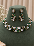Eshira Emerald Kundan Necklace Set