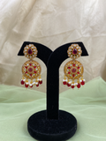 Riyana Ruby Chandbali Earrings