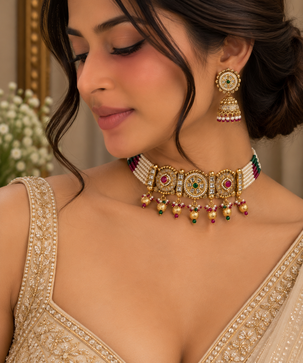 Ishani Meenakari Choker Set