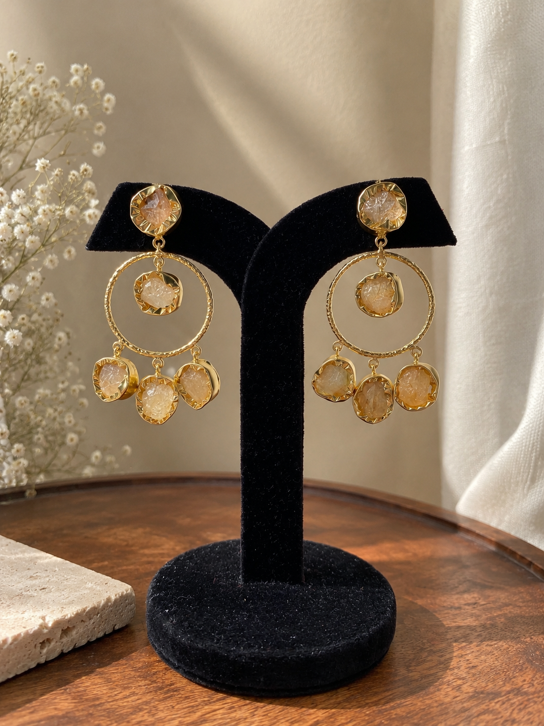 Elowen Crystal Drop Earrings