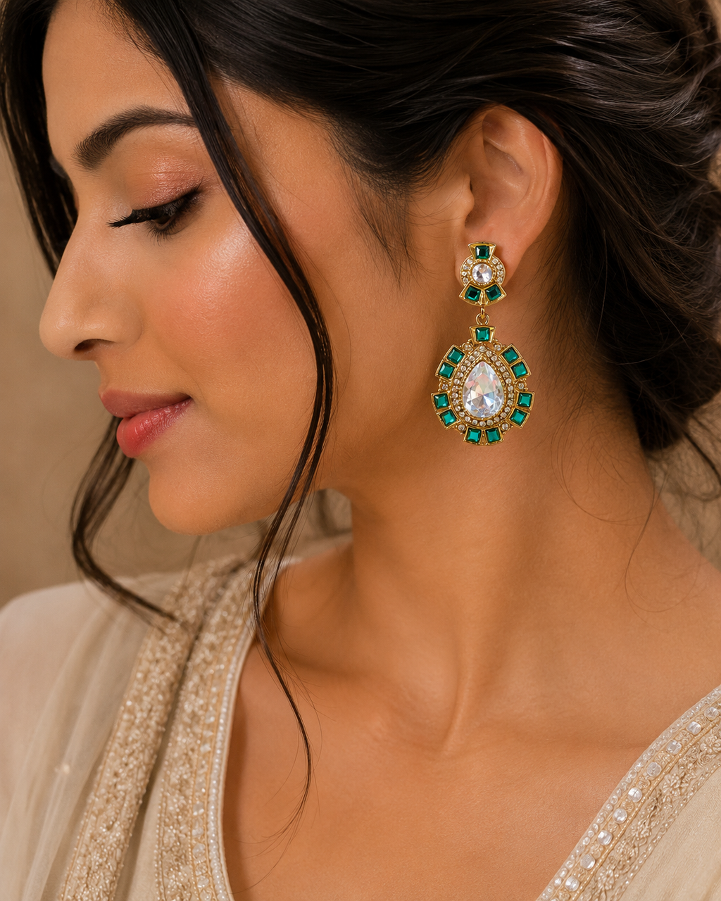 Mehrun Emerald Earrings