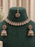 Avyra Lavender Kundan Choker Set