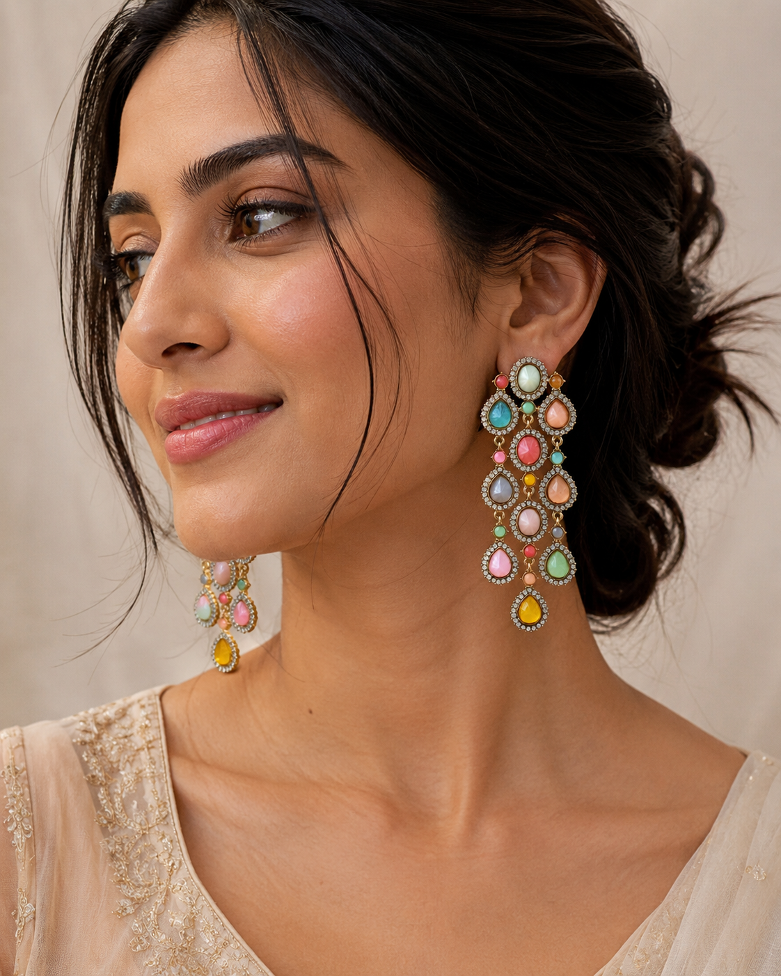 Pastel Cascade Earings