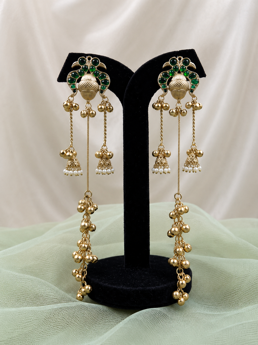 Emerald Kashmir Earrings