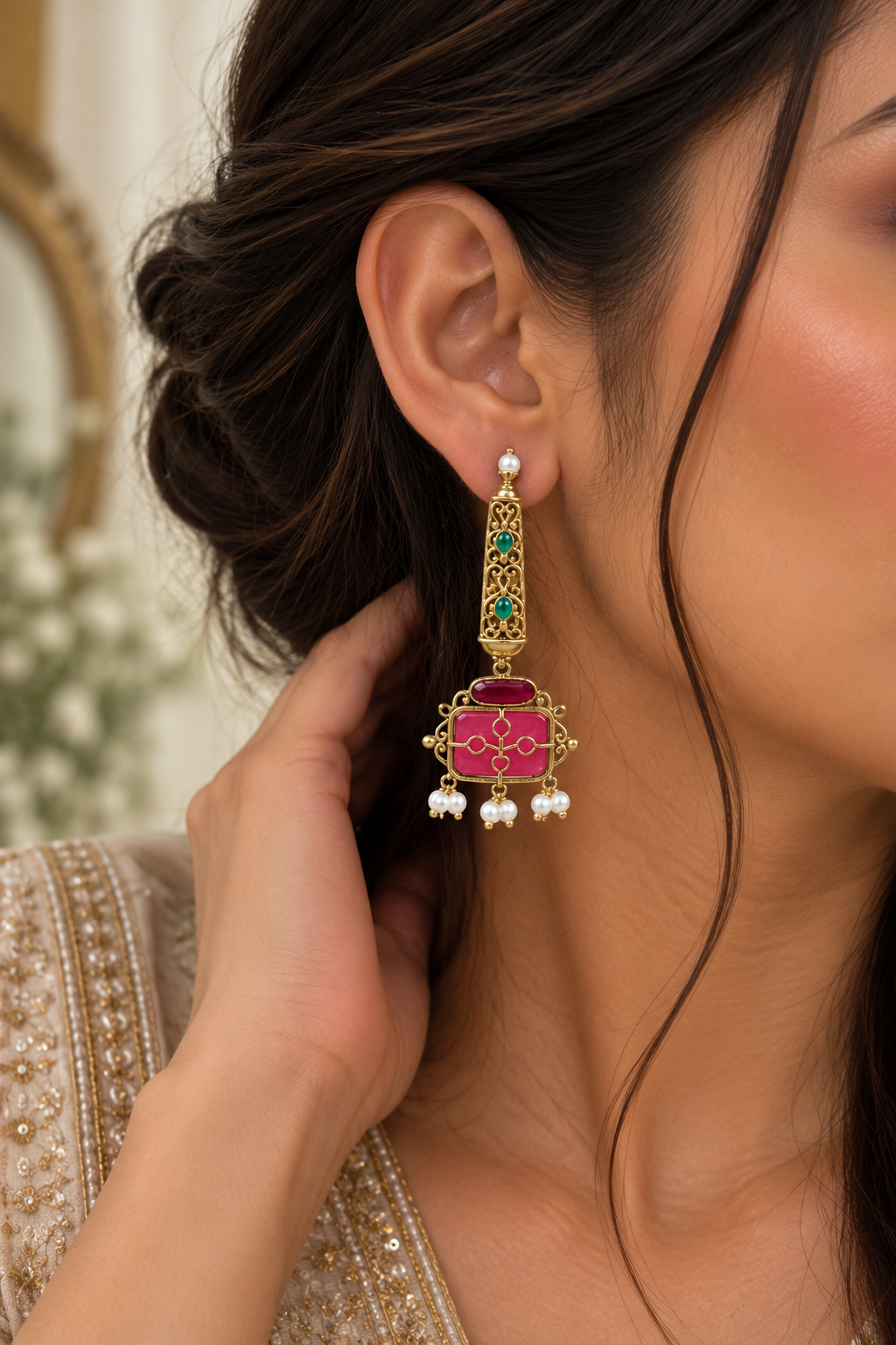 Kivara Pink Heritage Earrings