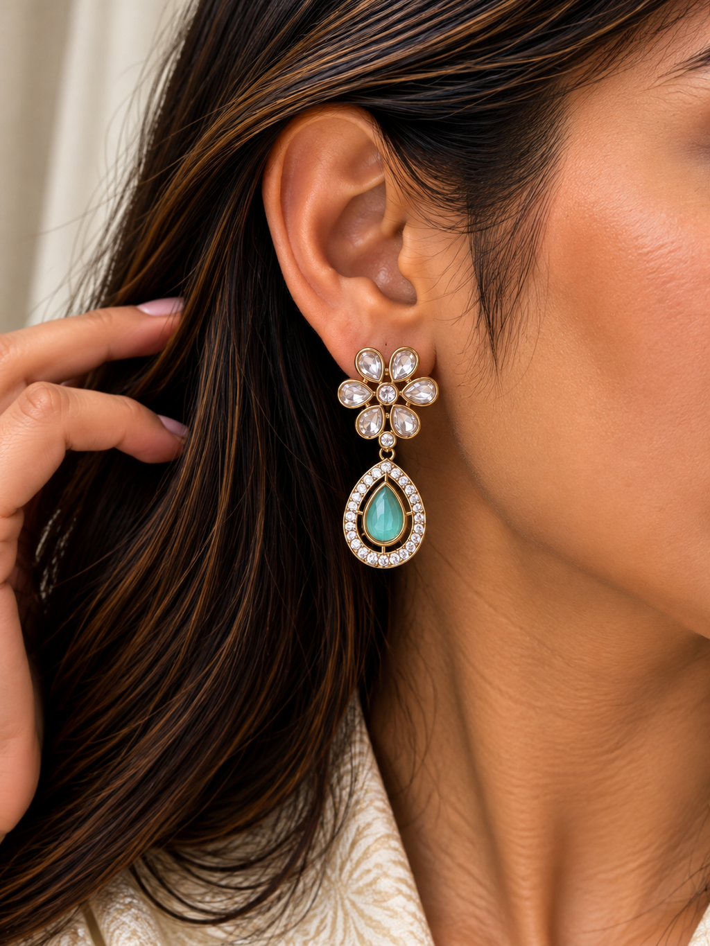 Orlina Aqua Drop Earrings