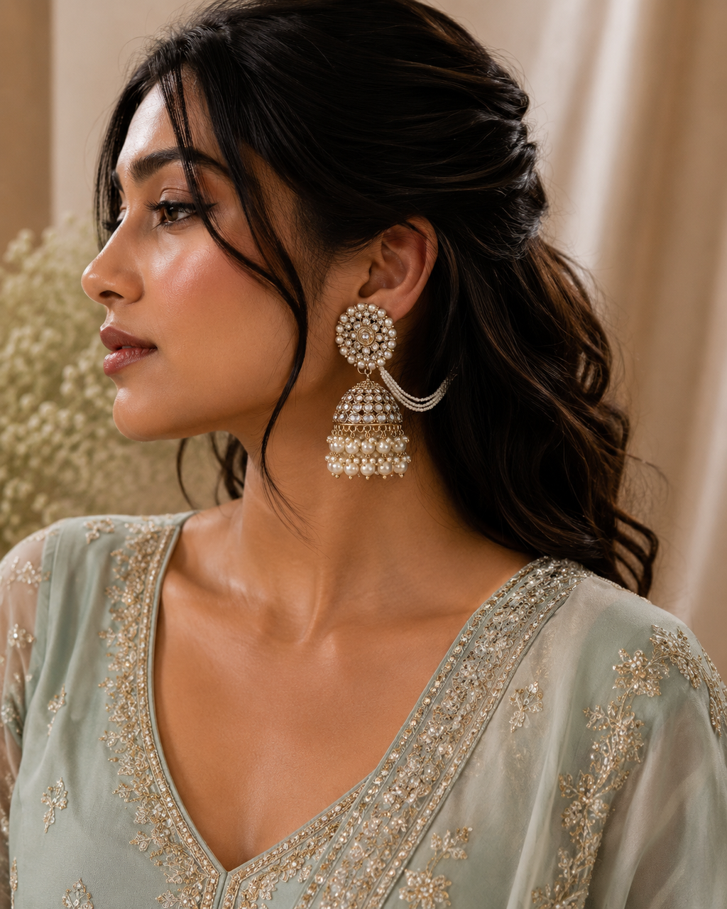 Aneya Pearl Jhumkas