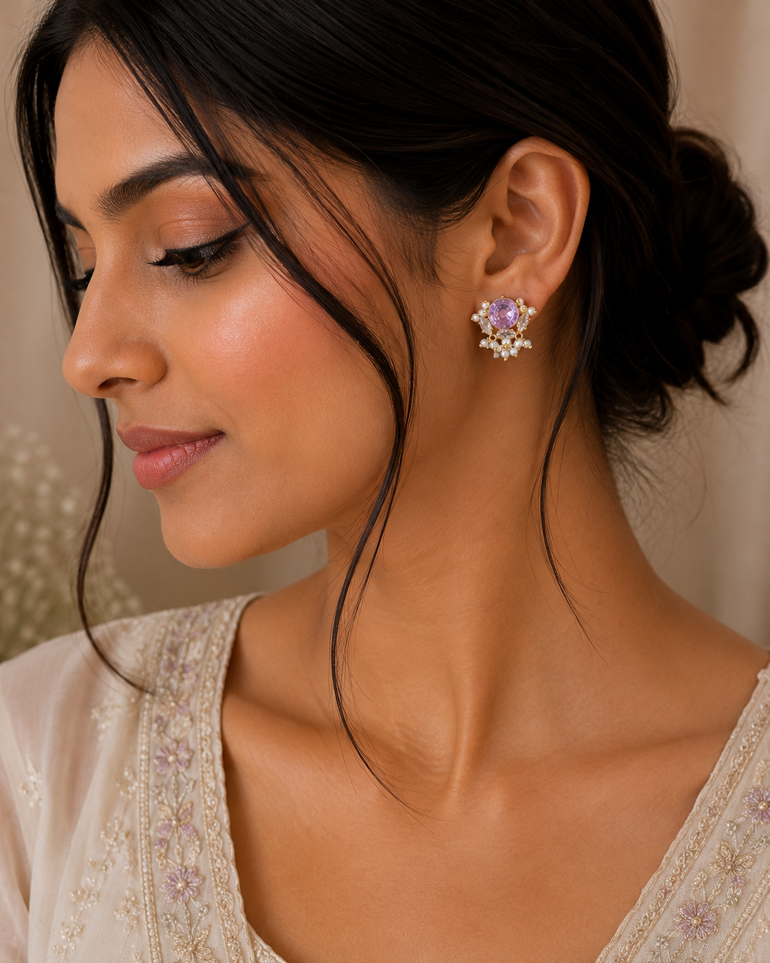 Lilora Pearl Studs