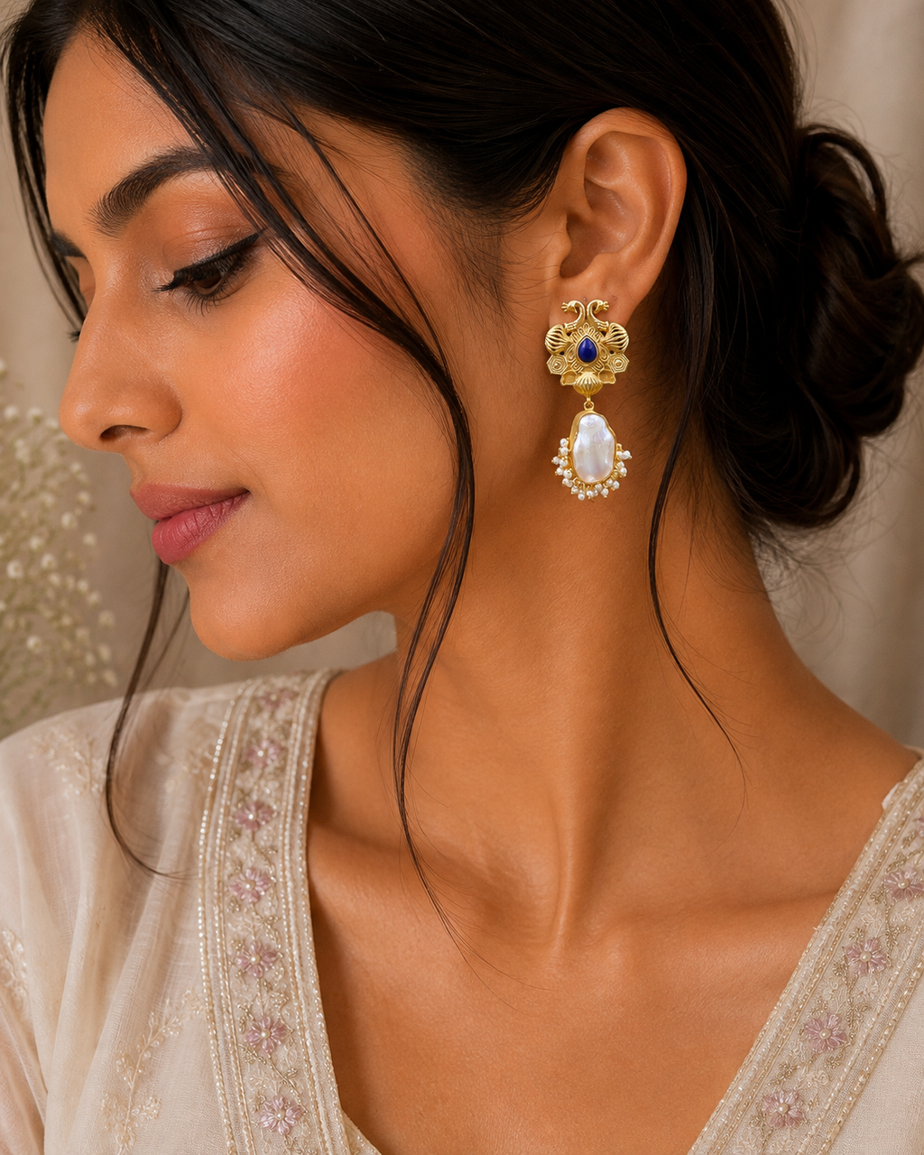 Avenya Baroque Pearl Earrings