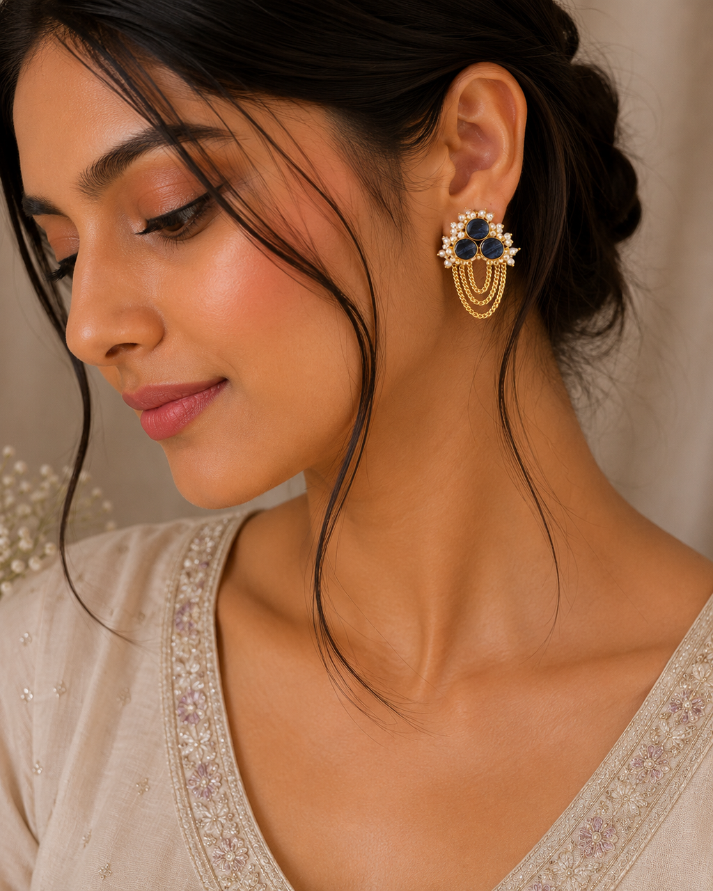 Orlina Chain Studs Earrings