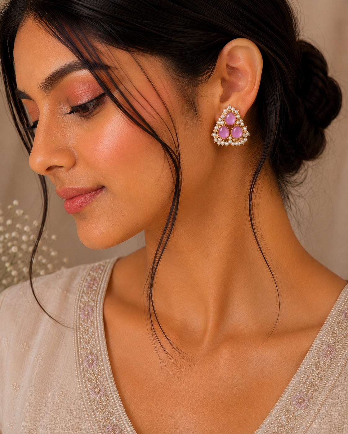 Pireya Pearl Studs Earrings